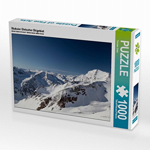 CALVENDO Puzzle Stubaier Gletscher Skigebiet 1000 Teile Lege-Größe 64 x 48 cm Foto-Puzzle Bild von FotoDeHRO