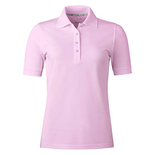 agon Damen Pique Polo-Shirt - Kurzarm-Shirt mit Knopfleiste für Frauen, bügelfrei und atmungsaktiv, für Sport und Business, Made in EU Hellorchidee 40/L