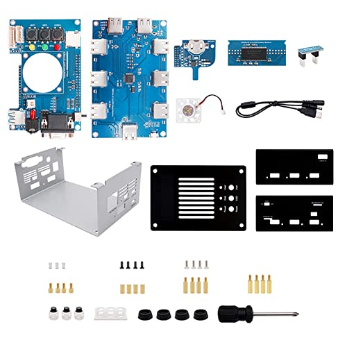 KACPLY Für Mister FPGA 32 MB Motherboard + USB-Hub V2.1 mit DIY-Metallgehäuse-Kit für Terasic DE10-Nano Mister FPGA (schwarz)