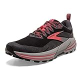 Brooks Damen Cascadia 16 GTX Laufschuh, Black Blackened Pearl Coral, 42.5 EU