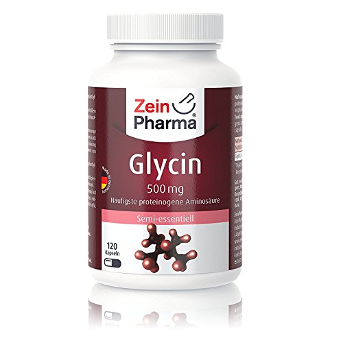 ZeinPharma Glycin 500 mg 120 Kapseln (2 Monate Vorrat) Bestandteil aller Proteine und des Bindegewebes Hergestellt in Deutschland er Pack(x 72 g
