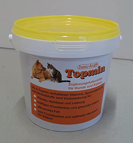 basu Topmin vitaminisiertes Mineralfuttermittel als Ergänzungsfutter für Hunde und Katzen 1 kg Eimer