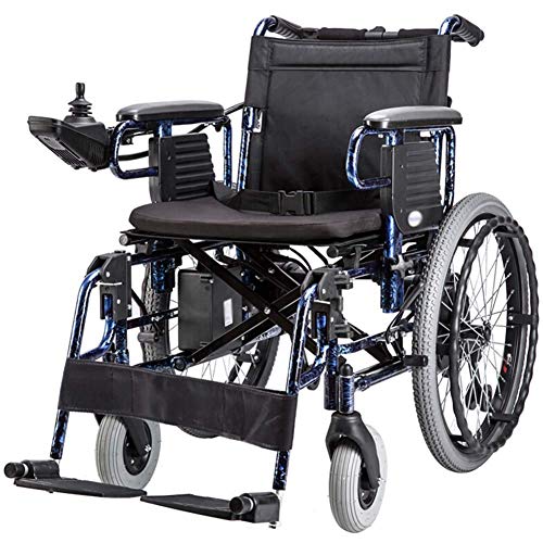 GAXQFEI Elektro-Rollstuhl Multifunktionale Faltbare Elektro-Rollstuhl älteres Auto, 32Kg Licht, kann Carry 150Kg, Sitzbreite 45 cm