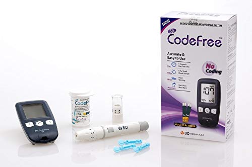 Blutzuckermessgerät Set CodeFree mg/dl inkl. Butzuckerteststreifen + Blutlanzetten
