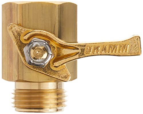 Dramm 114960 036434 4 Heavy-Duty Brass Shut-Off Valve, Single