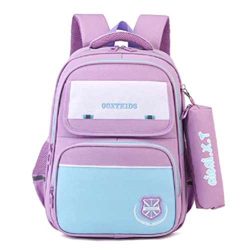 FuBESk Lightweight Primary School Backpack for Girls Laptop Backpack Children School Bag Large Bookbags with Pencil Bag School Backpack