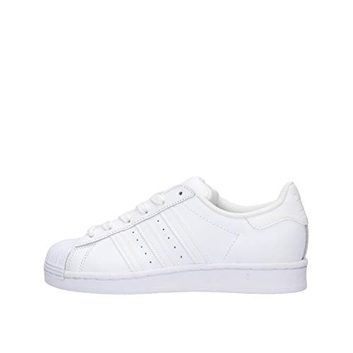 adidas Unisex-Kinder Superstar J Sneaker, FTWR White/FTWR White/FTWR White, 38 EU