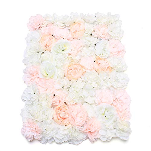 40 x 60 cm Kunstblumenwand Rosenwand Basteln Hintergrund Hochzeit Wandpaneel Rayonblüten Ort der Hochzeitsfotografie Rosen rosa und weiß 5/10/20 Stück (20)