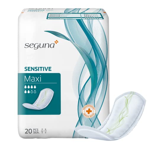 SEGUNA Sensitive Maxi, Inkontinenzeinlagen für Frauen und Männer, Einlagen bei mittlerer Inkontinenz & Blasenschwäche (Sparpaket (5 x 20 Stück))