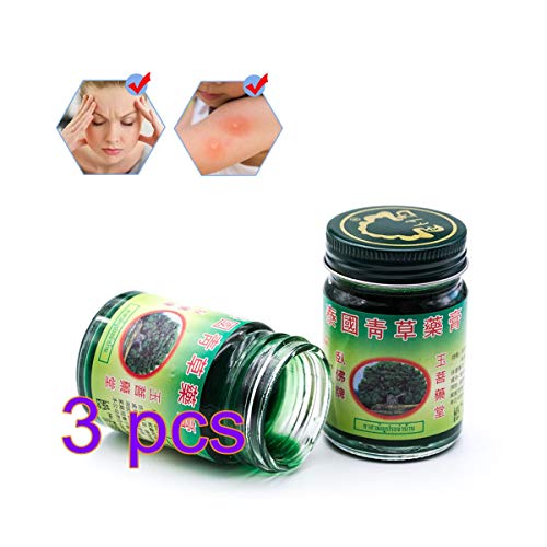 spier 3 Stück Thai Balm Green Kräutersalbe Massage Muskelgelenke Verstauchungsschmerzen Balsam - 50g