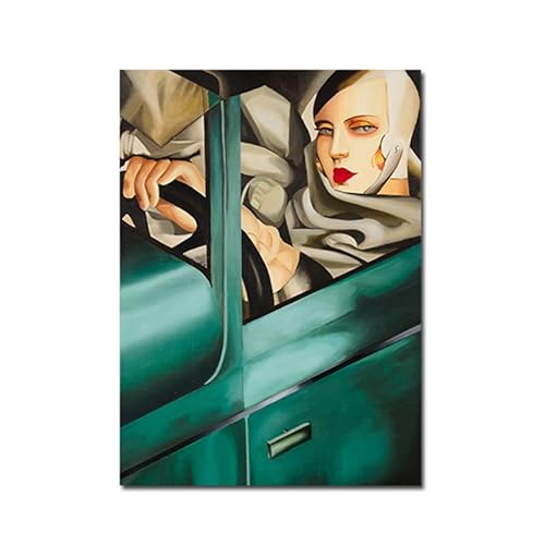ZENCIX Berühmte Tamara de Lempicka Poster Abstrakte Frau Leinwand Gemälde Retro Wandkunst Tamara de Lempicka Drucke für Home Decor Bilder 40x60cm Kein Rahmen
