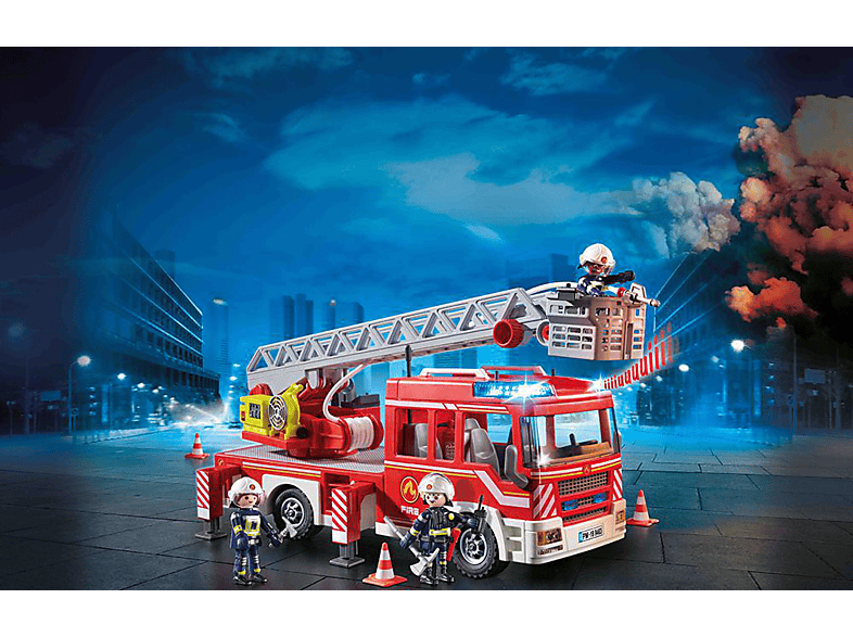 PLAYMOBIL 9463 Feuerwehr-Leiterfahrzeug Spielset, Mehrfarbig