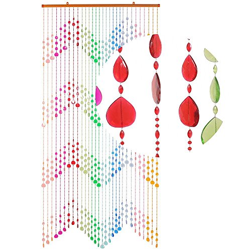 HAB & GUT -DV0193- Türvorhang KLUNKER, Mehrfarbig, 90 x 200 cm Perlenvorhang