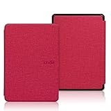 2021 Magnetic Smart Portable Case Für Amazon Kindle Paperwhite 5 11. Generation 6,8 Zoll Fabric Cover Edition Auto Wake Sleep, Rot