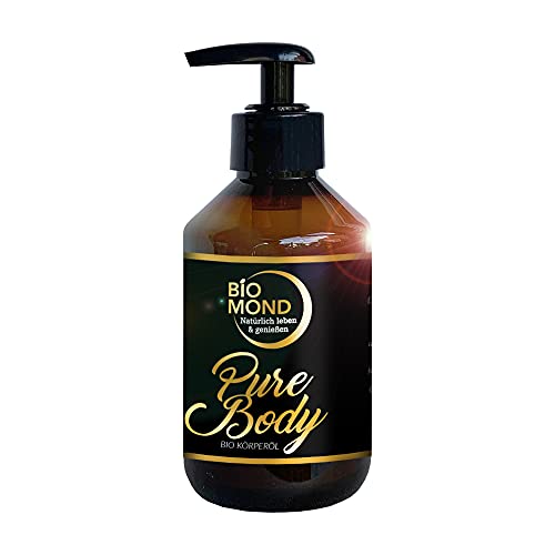 BIO Körperöl Hautöl Body Oil BIOMOND 200 ml / 100% natürliche Öle/frisch gepresst/Naturkosmetik/Hautstraffung/Feuchtigkeitspflege