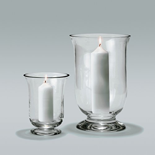Lambert Mallorca Windlicht groß Glas klar, H 31 cm, D 21 cm, für Kerze: D 6 cm,L 24 cm 17815