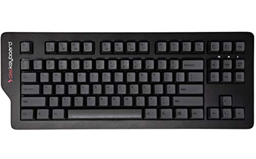 Das Keyboard 4C TKL mechanische Tastatur – Mini Gaming Tastatur mit 87 PBT Tasten in QWERTZ US Layout I Cherry MX Brown Switches I Kompakte Computertastatur mit USB Anschluss ohne Numpad