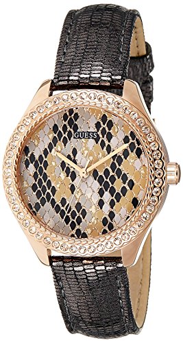 Guess Damen-Armbanduhr Analog Quarz Leder W0626L2