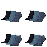 PUMA 12 Paar Sneaker Invisible Socken Gr. 35-49 Unisex für Damen Herren Füßlinge, Farbe:460 denim blue, Socken & Strümpfe:35-38