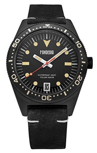 Fonderia Herren Analog Quarz Smart Watch Armbanduhr mit Leder Armband P-6N013UNN