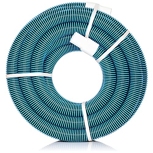 Zelsius Poolschlauch mit Schlauchtüllen für Sandfilteranlage | blau | 10 m, 38 mm Durchmesser | Schwimmbadschlauch, Solarschlauch, Filterschlauch für Pool Sandfilterpumpe | Poolzubehör