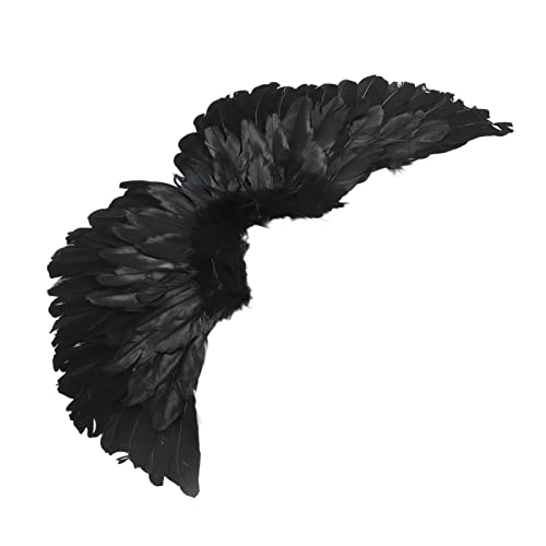 Ranvo Engelsflügel-Kostüm, süßes Engelskostüm-Accessoires zum einfachen Tragen in Kostümpartys für Erwachsene. Schwarze mittlere Flügel