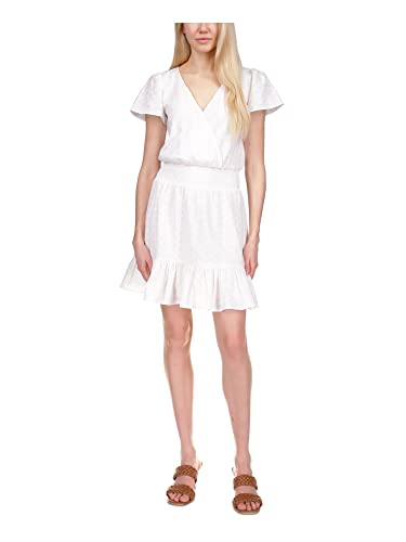 Michael Michael Kors Women's Julia Eyelet Dress (XL, White)
