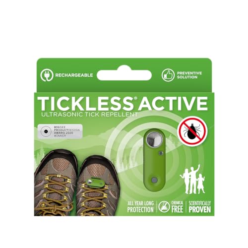 Tickless Aktiv | für Outdoor-Aktivitäten | Ultraschall Zeckenschreck für alle Altersgruppen – Grün