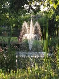 Wasserfarm Garten-Teich Springbrunnen Komplett-Set inkl 3 Aufsätze und Pumpe