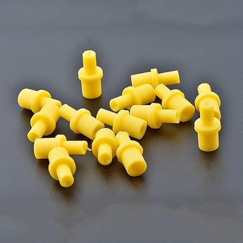 2 0pcs Spritze Silikon Weiche gelbe Pumpen Lufthochgelenk Gummianschluss CISS Tintenstrahlpatronenreinigung Reinigen Reinigen (Color : 20PCS)
