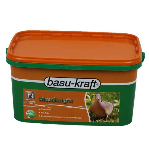 BASU Muschelgrit mit Anis für Tauben 7 kg - Calcium für Zuchttauben und Brieftauben