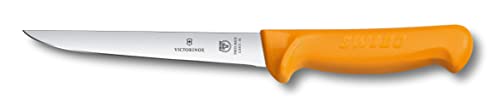 Victorinox Küchenmesser Swibo Ausbeinmesser Normaler Schliff, 16 cm Klingenlänge Messer, Nylon, schwarz