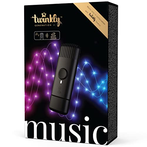Twinkly Music – Bluetooth und Wi-Fi USB-betriebener Tonsensor für Twinkly Smart LED-Lichter zur Synchronisierung mit Musik