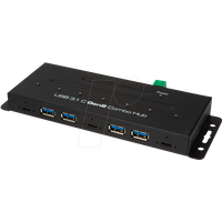 LogiLink - USB-C 3.1 Gen 2, 7-Port Combo Hub, Industrieausführung