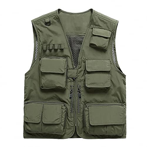 MAOTN Outdoor Herren Angel Westen,Multi Pocket Fotografie Journalist hundetrainer Jacke,Jagd Camping wandern Safari Pendler Arbeit Reisen Bergsteigen Abenteuer Camping Gilet,Style9,5XL