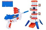 Soft Shot Target - Zielschießen und weiche Gummi-Kugeln - Kinder 3 Jahre - Pistole inklusive - Geschicklichkeits- und Geschicklichkeitsspiel - Globus Toys - Wtoy 41653