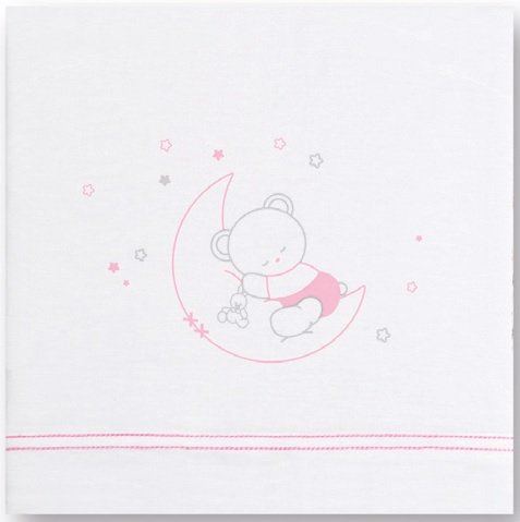 pirulos 68320514 – Bettwäsche Punkt Kinderbett 60 x 120, weiß und pink