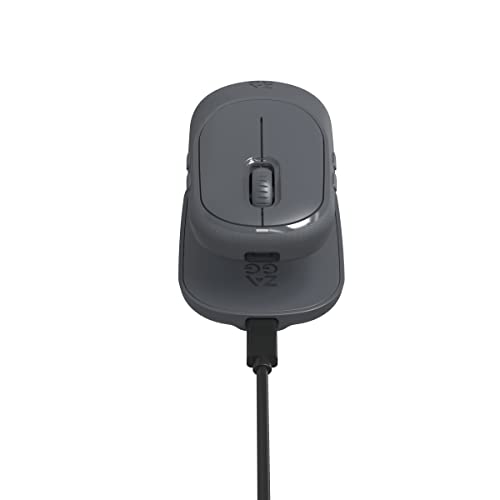 ZAGG Pro Mouse for Tablets and Laptops includes Wireless Qi Charging Pad & 1.8 m USB-C to C cable - Multi Device Bluetooth, Universal Compatibility