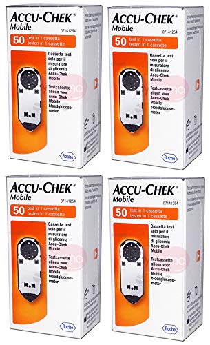 ACCU Chek mobil - 200 Kassette test für Kontrolle von Blutzucker - accucheck