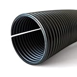 Wellrohr ungeschlitzt 5, 10, 25 oder 50 Meter Wellschlauch Isolierrohr Kabel Schutz Rohr Leerrohr (10m Meter, 29 mm innen / 34 mm außen - geschlitzt)