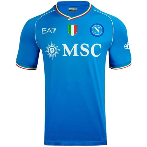 SSC Napoli Herren Rennen Trikot T-Shirt, hellblau, M