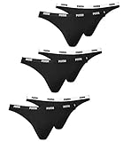 PUMA Damen Iconic Bikini Slip 6er Pack - Black (200) - S