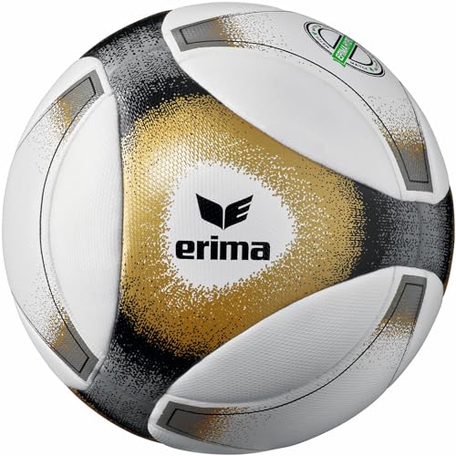 Erima Unisex - Erwachsene Hybrid Match Fußball, schwarz/Gold, 5