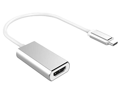 PremiumCord USB-C auf HDMI 4K Adapter, Aluminiumgehäuse, USB 3.1 Typ C Stecker auf HDMI Buchse, Auflösung 4K 2160p 60Hz, Farbe weiß