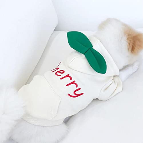 Weiße Kirsche Hund Pullover Katze Pudel Winter Zweibeinige Kleidung Netter Welpe Warmer Pullover Haustier Sport Pullover