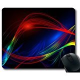 (Precision Lock Edge Mouse Pad) Abstract Line Wave Design Pattern Fractal Energy Gaming Mouse Pad Mouse Mat for Mac or Computer