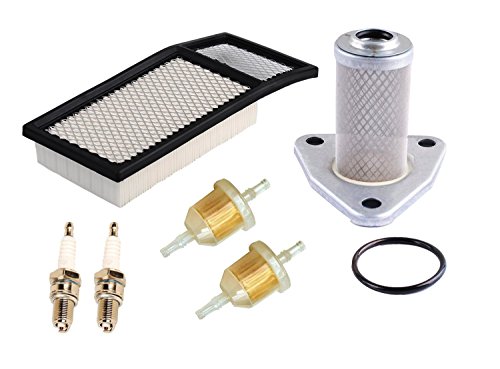 OxoxO 72368G01 Air Filter 26591G01 Oil Filter 72084-G01 Fuel Filter Spark Plug Kit for EZGO TXT, MEDALIST 4 Cycle 295cc/350cc Golf Cart 1994-2005 Replacement Parts