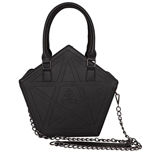 Ro Rox Pentagramm Tasche Zedna Schultertasche Gotisch Satanisch Pentacle Kunstleder
