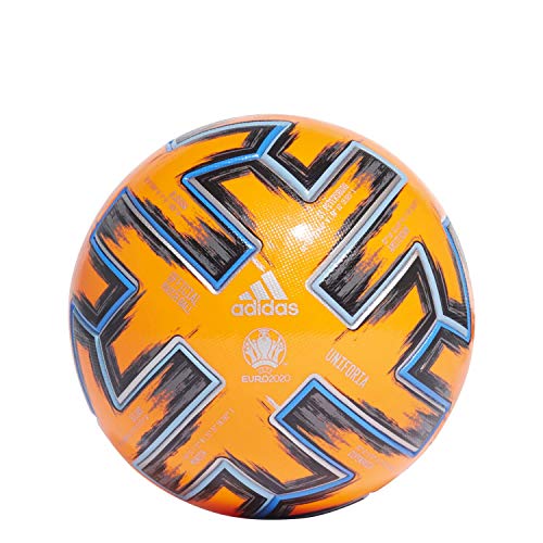 adidas Men's UNIFO PRO WTR Soccer Ball, solar orange/Black/Glory Blue, 5