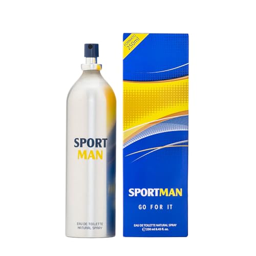SPORTMAN - Go For It 250 ml, Eau de Toilette für Herren, Sportman Classic, Parfümiert und im Spray-Format, Eau de Toilette für Herren, Jugendliche, Sport und Zitrus, frisches und langanhaltendes Eau